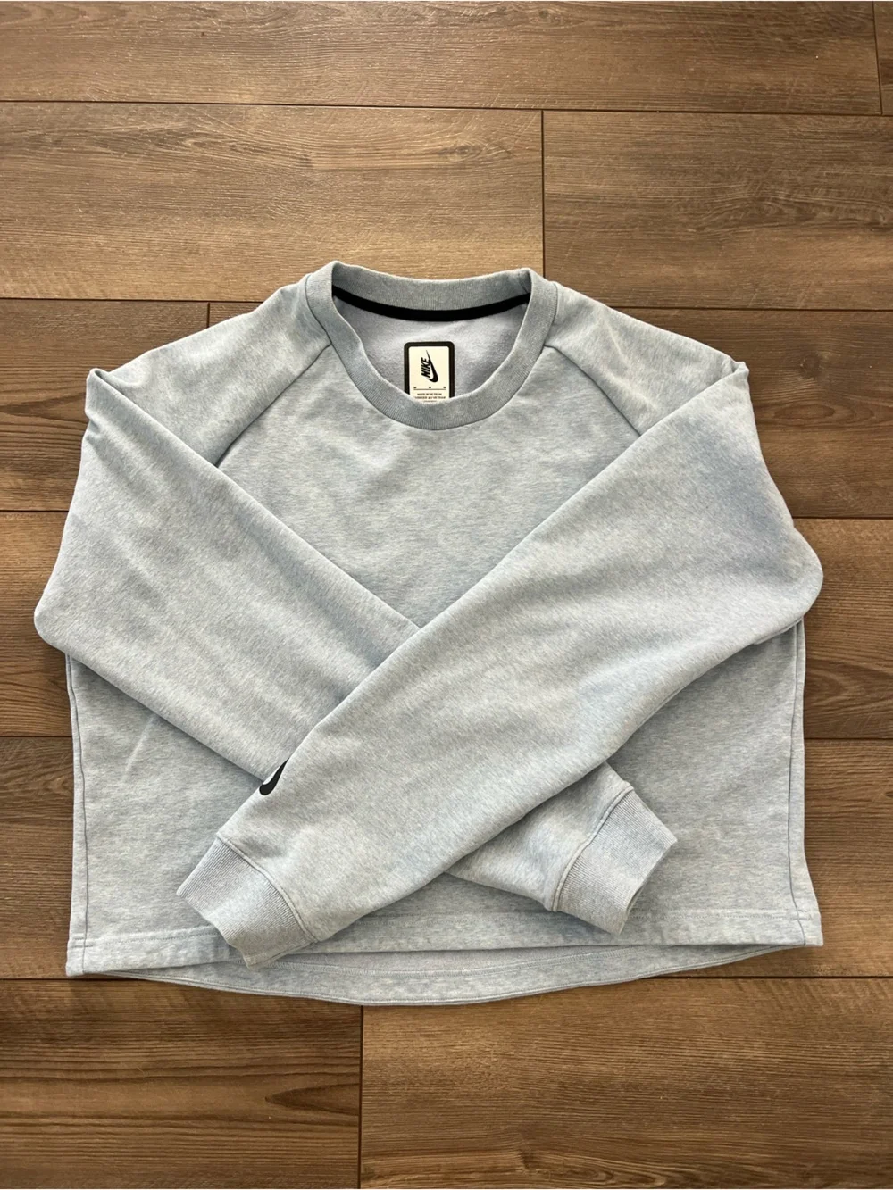 Nike Lab Women's Essentials Fleece Crew Sweatshirt (Blue) Medium